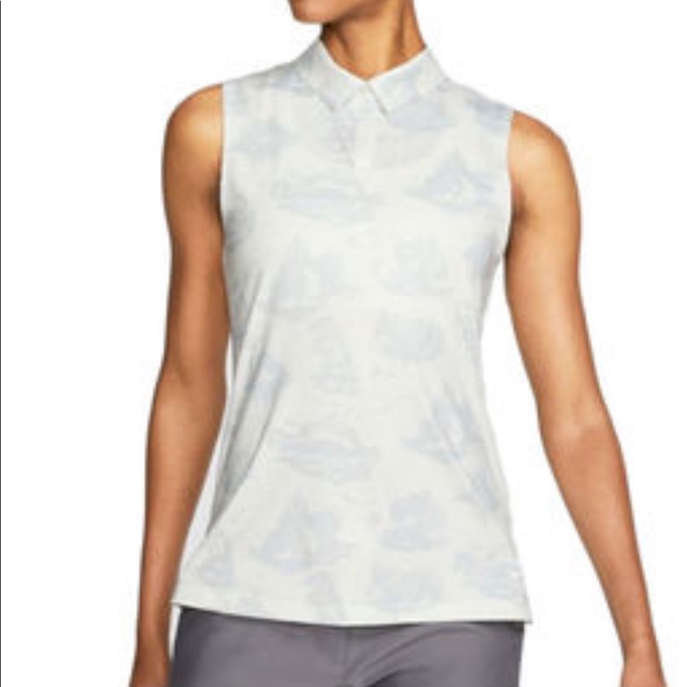 Nike Ladies Dri-Fit Sleeveless Printed Polo